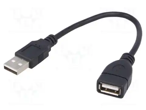 ⁨Akyga AK-USB-23 USB cable 0.15 m USB 2.0 USB A Black⁩ at Wasserman.eu