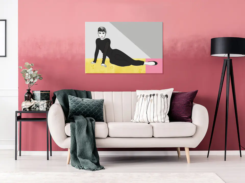 ⁨Obraz - Piękna Audrey (1-częściowy) szeroki (rozmiar 90x60, wykończenie Standard)⁩ w sklepie Wasserman.eu