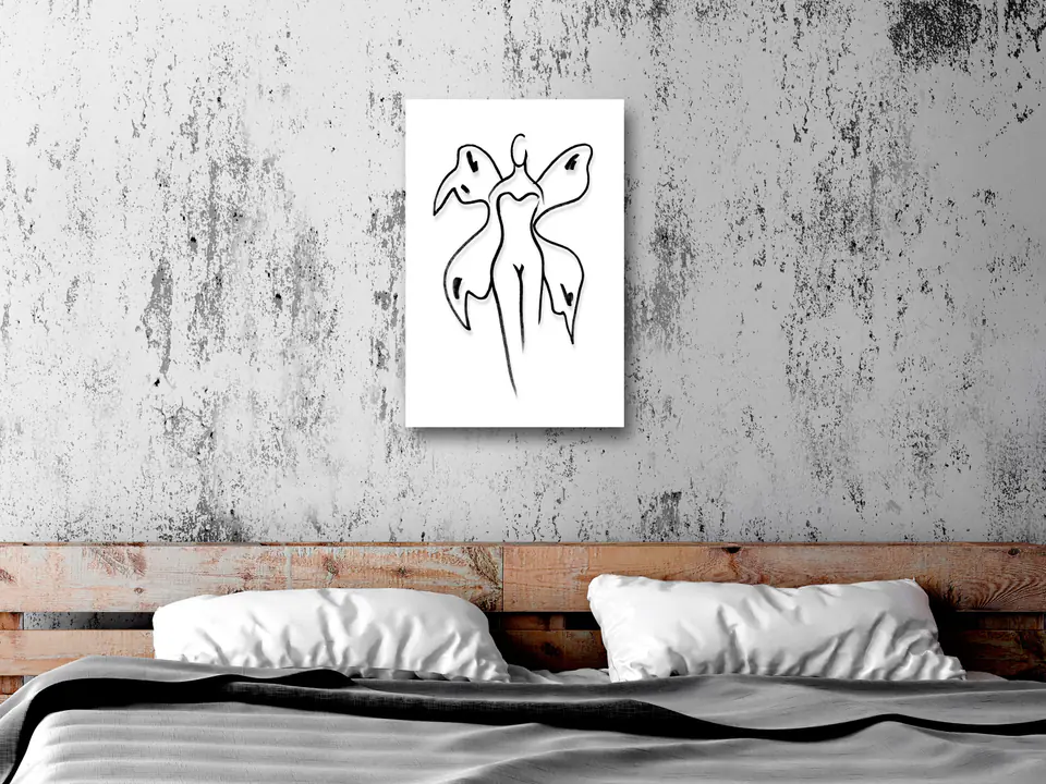 ⁨Obraz - Kobieta motyl (1-częściowy) pionowy (rozmiar 60x90, wykończenie Premium Print)⁩ w sklepie Wasserman.eu