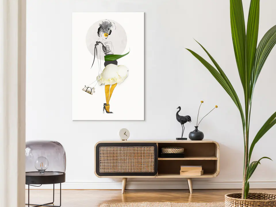 ⁨Obraz - Żółte pończoszki (1-częściowy) pionowy (rozmiar 60x90, wykończenie Premium Print)⁩ w sklepie Wasserman.eu