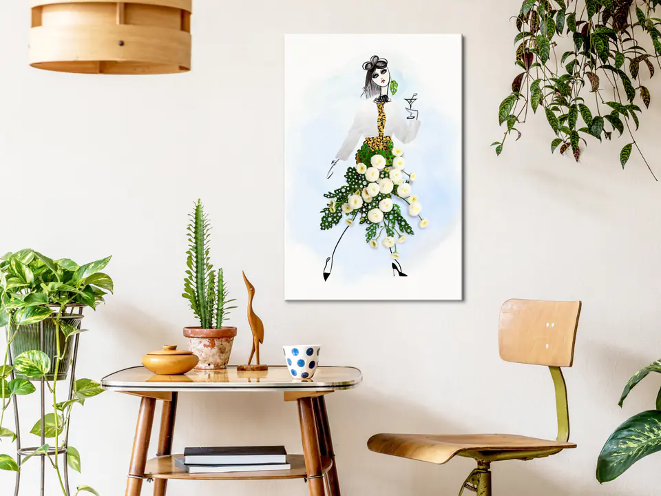 ⁨Obraz - Ziołowa dziewczyna (1-częściowy) pionowy (rozmiar 60x90, wykończenie Premium Print)⁩ w sklepie Wasserman.eu