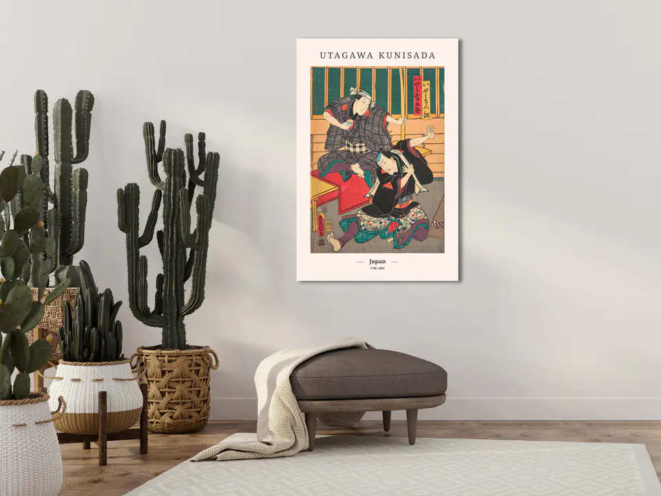 ⁨Obraz - Japoński drzeworyt (1-częściowy) pionowy (rozmiar 20x30, wykończenie Premium Print)⁩ w sklepie Wasserman.eu