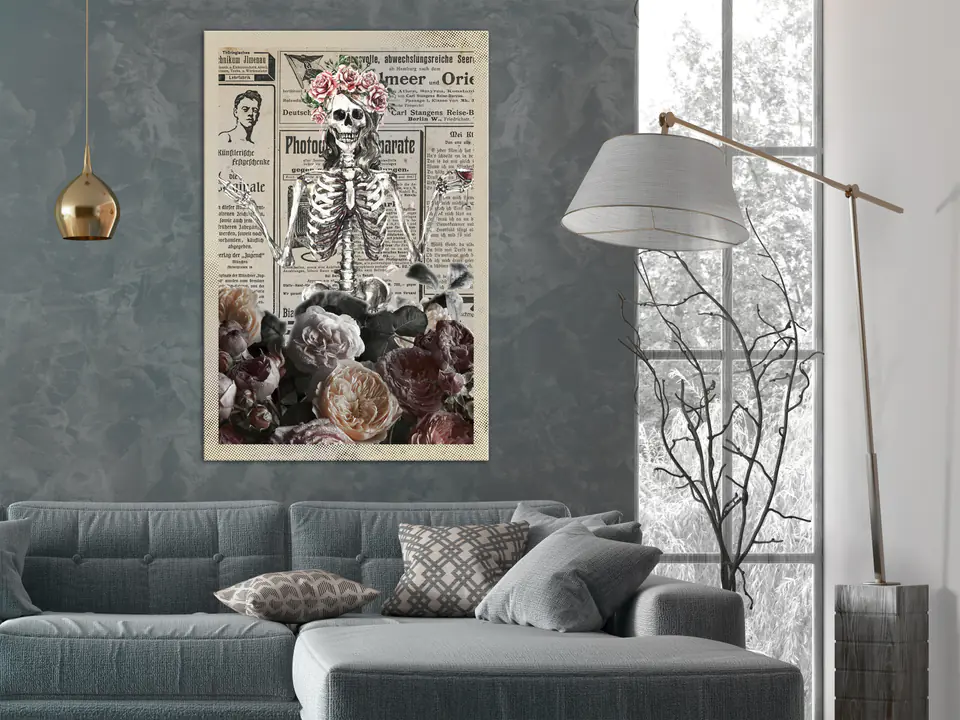 ⁨Obraz - Śmierć i wino (1-częściowy) pionowy (rozmiar 60x90, wykończenie Premium Print)⁩ w sklepie Wasserman.eu