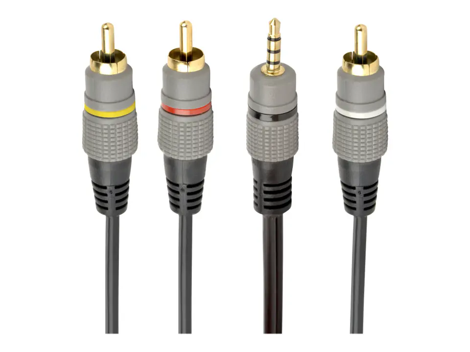 ⁨GEMBIRD CCAP-4P3R-1.5M 1.5m /s1x MiniJack 3.5 mm 3x RCA (wtyk)⁩ w sklepie Wasserman.eu