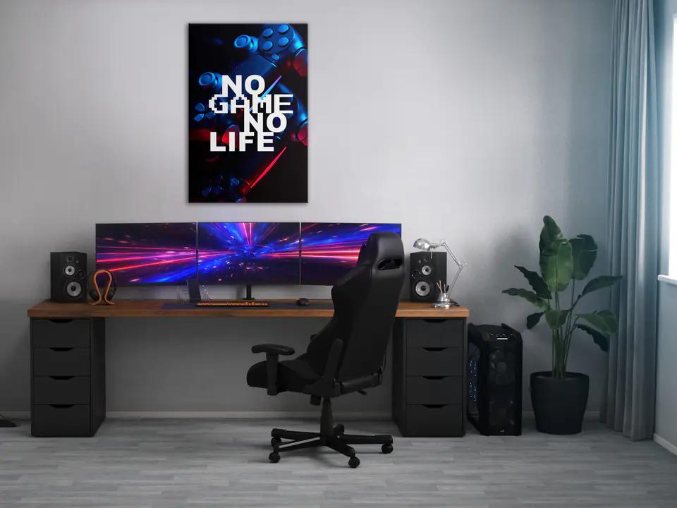 ⁨Obraz - No Game No Life (1-częściowy) pionowy (rozmiar 40x60, wykończenie Na płótnie włoskim)⁩ w sklepie Wasserman.eu