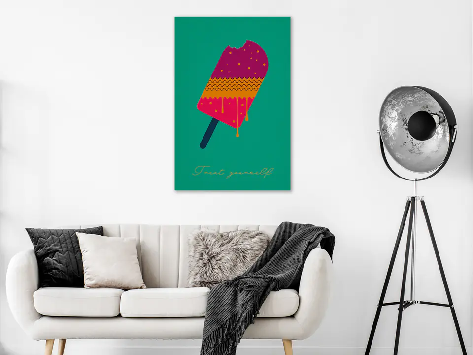 ⁨Obraz - Treat Yourself (1-częściowy) pionowy (rozmiar 80x120, wykończenie Premium Print)⁩ w sklepie Wasserman.eu