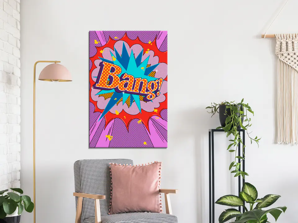 ⁨Obraz - Bang! (1-częściowy) pionowy (rozmiar 60x90, wykończenie Premium Print)⁩ w sklepie Wasserman.eu