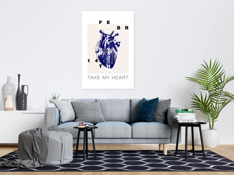 ⁨Obraz - Take My Heart (1-częściowy) pionowy (rozmiar 20x30, wykończenie Na płótnie włoskim)⁩ w sklepie Wasserman.eu