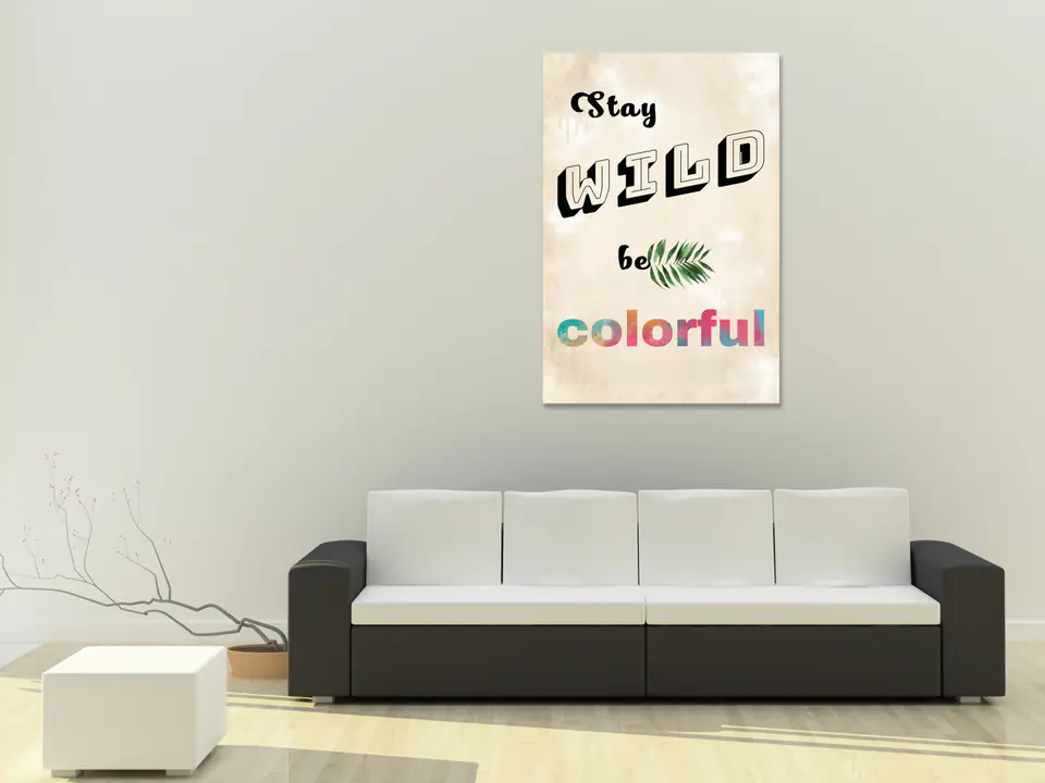 ⁨Obraz - Stay Wild Be Colorful (1-częściowy) pionowy (rozmiar 40x60, wykończenie Premium Print)⁩ w sklepie Wasserman.eu