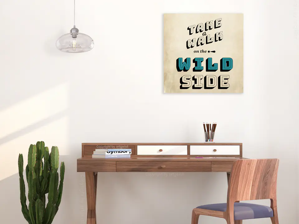 ⁨Obraz - Take Walk on the Wild Side (1-częściowy) kwadrat (rozmiar 70x70, wykończenie Standard)⁩ w sklepie Wasserman.eu