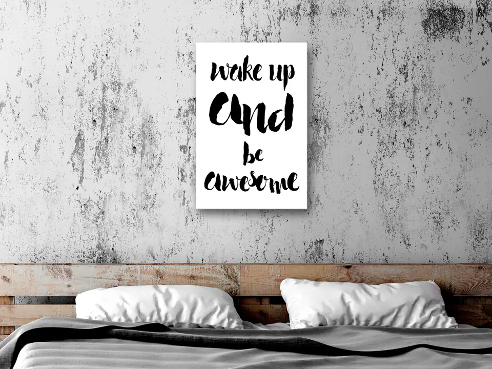 ⁨Obraz - Wake up and Be Awesome (1-częściowy) pionowy (rozmiar 80x120, wykończenie Premium Print)⁩ w sklepie Wasserman.eu