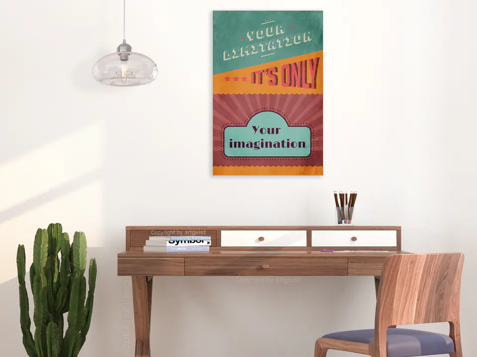 ⁨Obraz - Your Limitation It's Only Your Imagination (1-częściowy) pionowy (rozmiar 60x90, wykończenie Premium Print)⁩ w sklepie Wasserman.eu