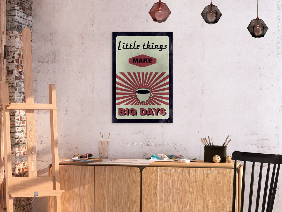 ⁨Obraz - Little Things Big Days (1-częściowy) pionowy (rozmiar 40x60, wykończenie Premium Print)⁩ w sklepie Wasserman.eu