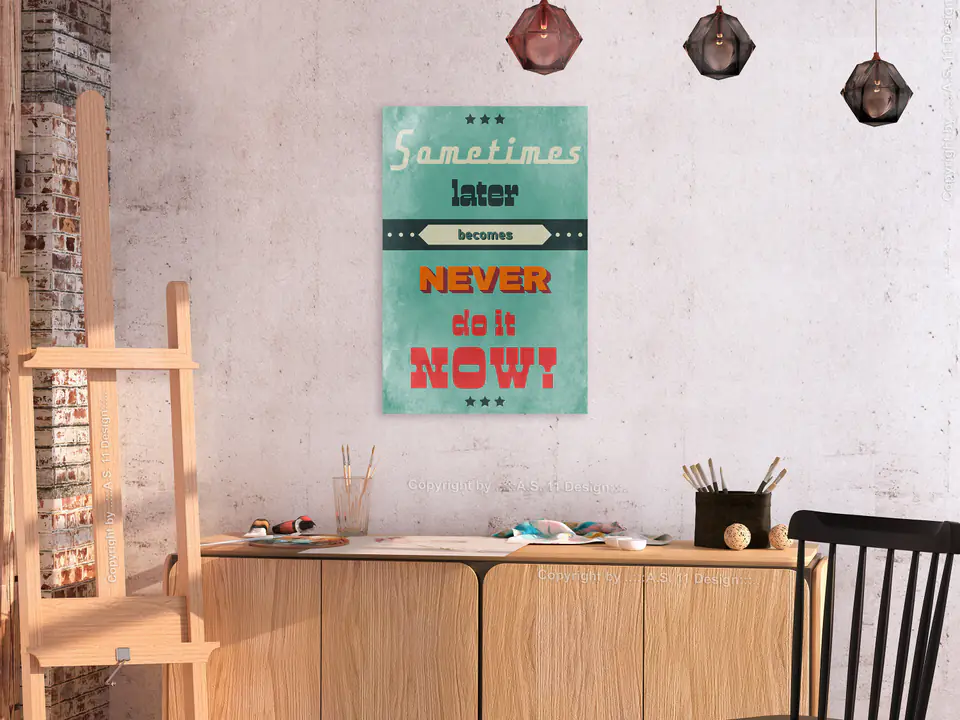 ⁨Obraz - Do It Now! (1-częściowy) pionowy (rozmiar 20x30, wykończenie Na płótnie włoskim)⁩ w sklepie Wasserman.eu