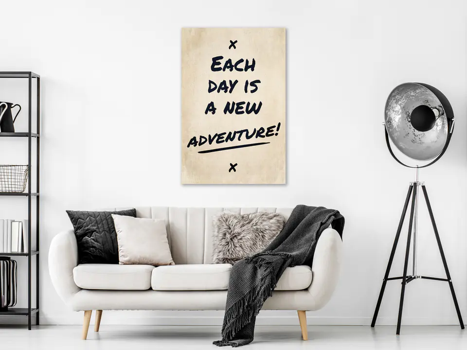 ⁨Obraz - Each Day is a New Adventure! (1-częściowy) pionowy (rozmiar 20x30, wykończenie Premium Print)⁩ w sklepie Wasserman.eu