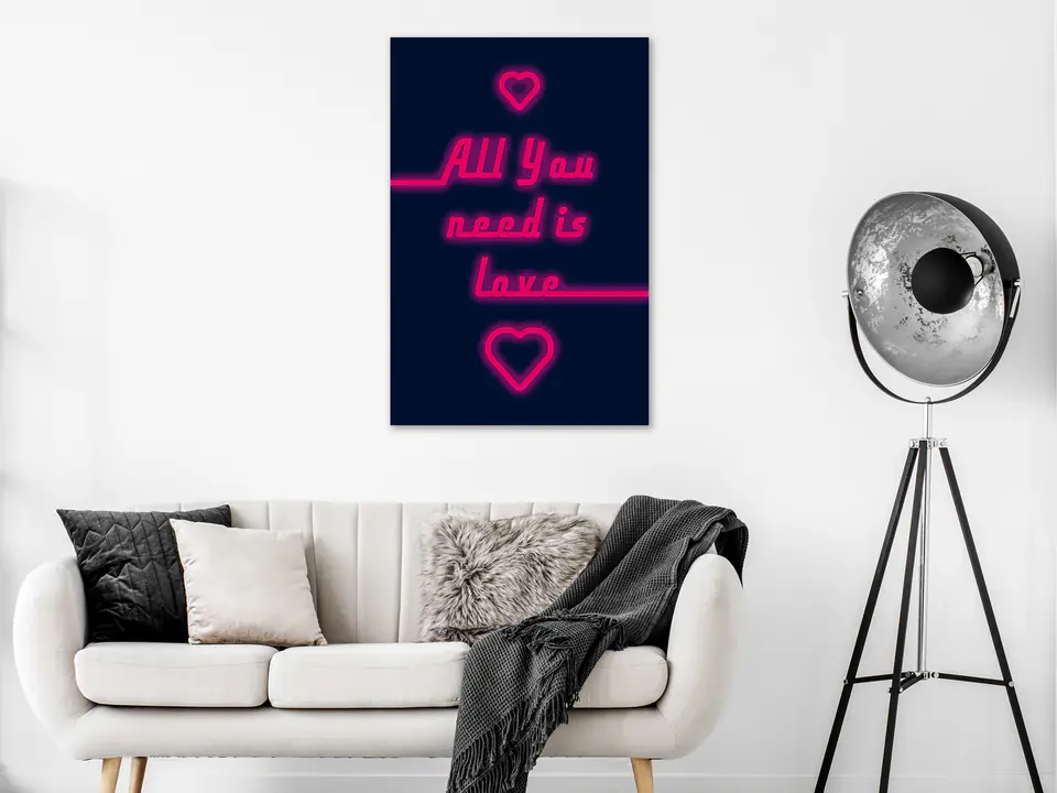 ⁨Obraz - All You Need Is Love (1-częściowy) pionowy (rozmiar 80x120, wykończenie Premium Print)⁩ w sklepie Wasserman.eu