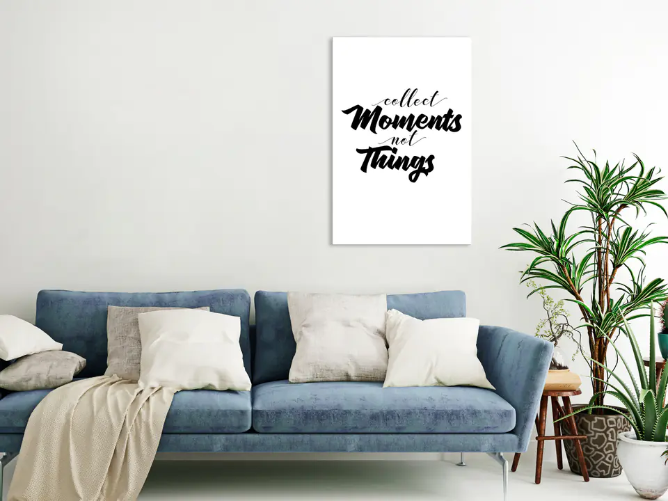 ⁨Obraz - Collect Moments Not Things (1-częściowy) pionowy (rozmiar 20x30, wykończenie Premium Print)⁩ w sklepie Wasserman.eu