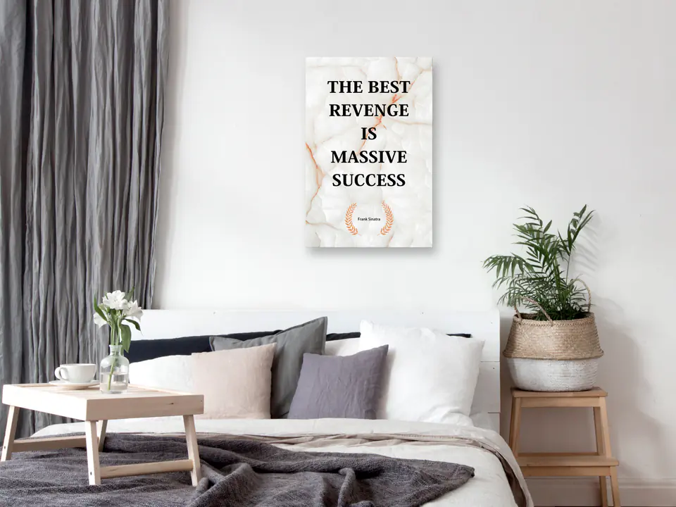 ⁨Obraz - The Best Revenge Is Massive Success (1-częściowy) pionowy (rozmiar 60x90, wykończenie Premium Print)⁩ w sklepie Wasserman.eu