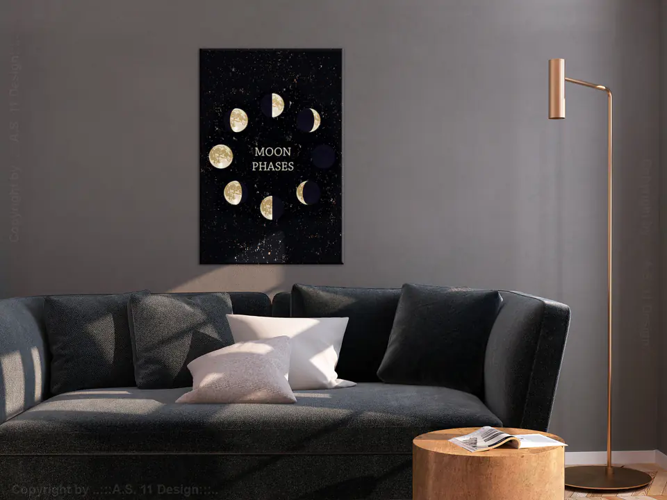 ⁨Obraz - Cykl lunarny (1-częściowy) pionowy (rozmiar 20x30, wykończenie Premium Print)⁩ w sklepie Wasserman.eu