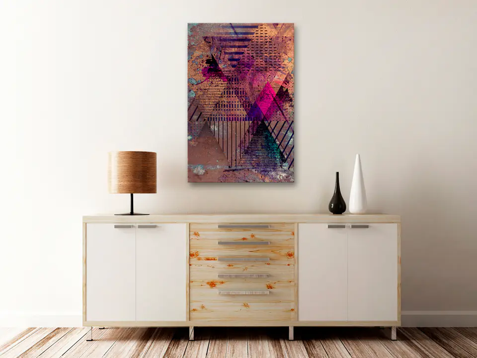 ⁨Obraz - Miodowa abstrakcja (1-częściowy) pionowy (rozmiar 40x60, wykończenie Premium Print)⁩ w sklepie Wasserman.eu
