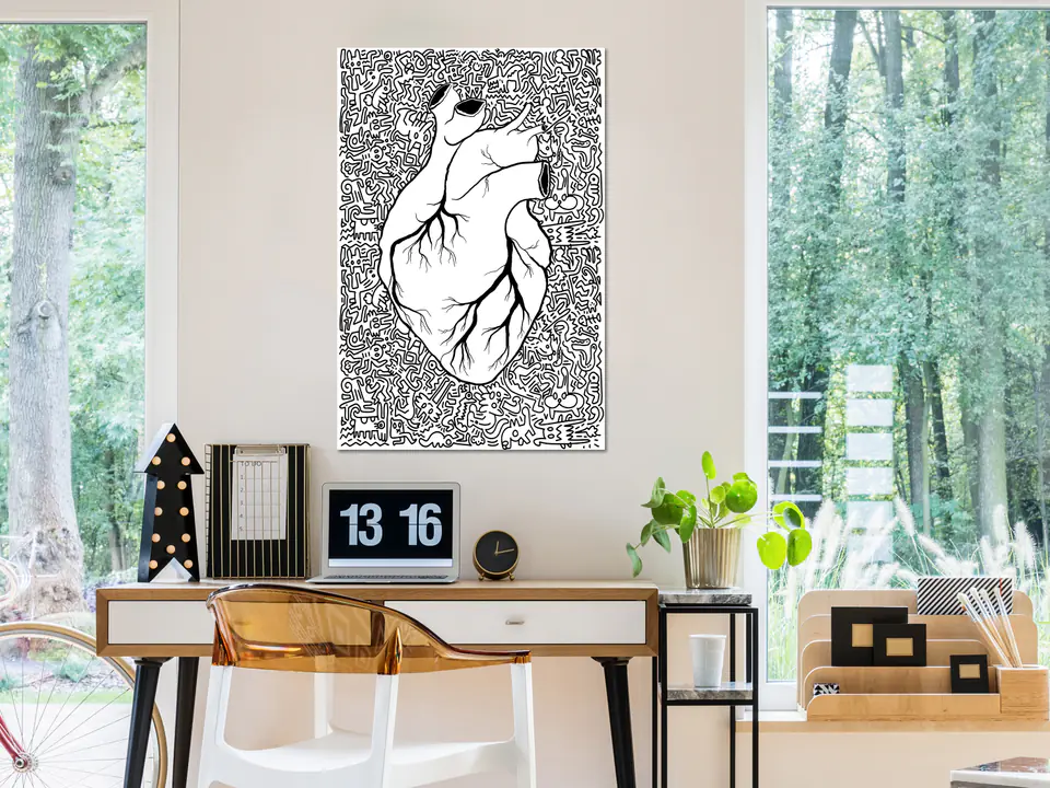 ⁨Obraz - Czyste serce (1-częściowy) pionowy (rozmiar 20x30, wykończenie Standard)⁩ w sklepie Wasserman.eu