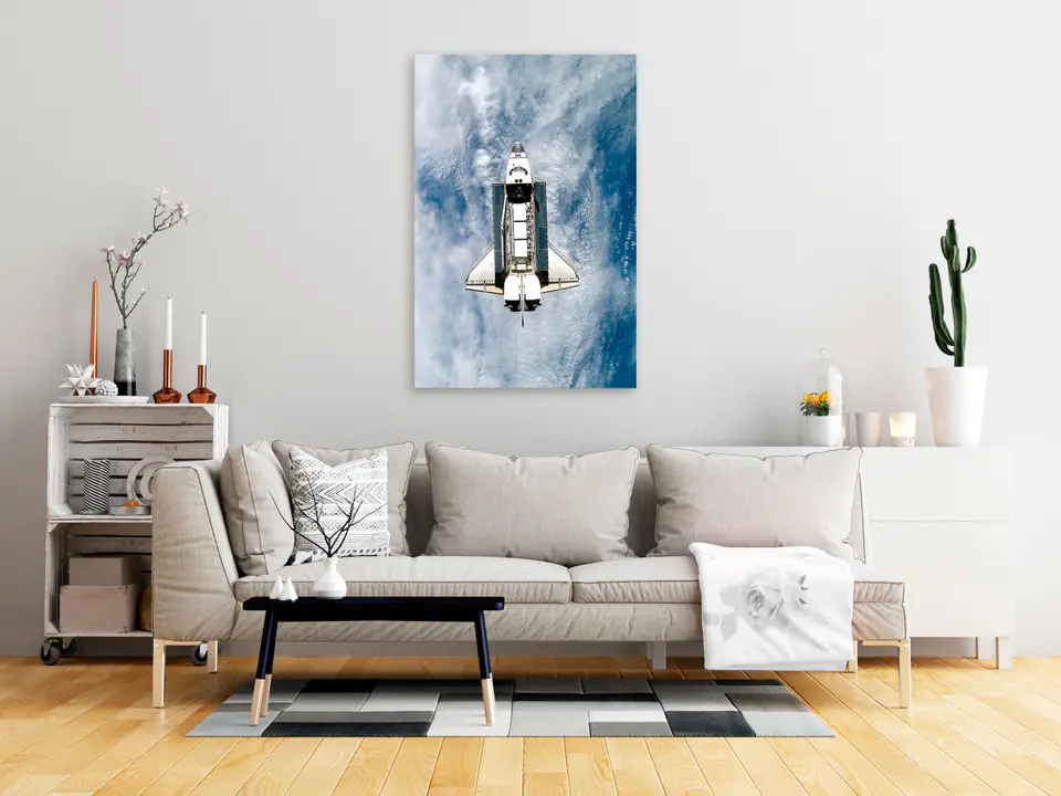 ⁨Obraz - Wahadłowiec kosmiczny (1-częściowy) pionowy (rozmiar 40x60, wykończenie Premium Print)⁩ w sklepie Wasserman.eu