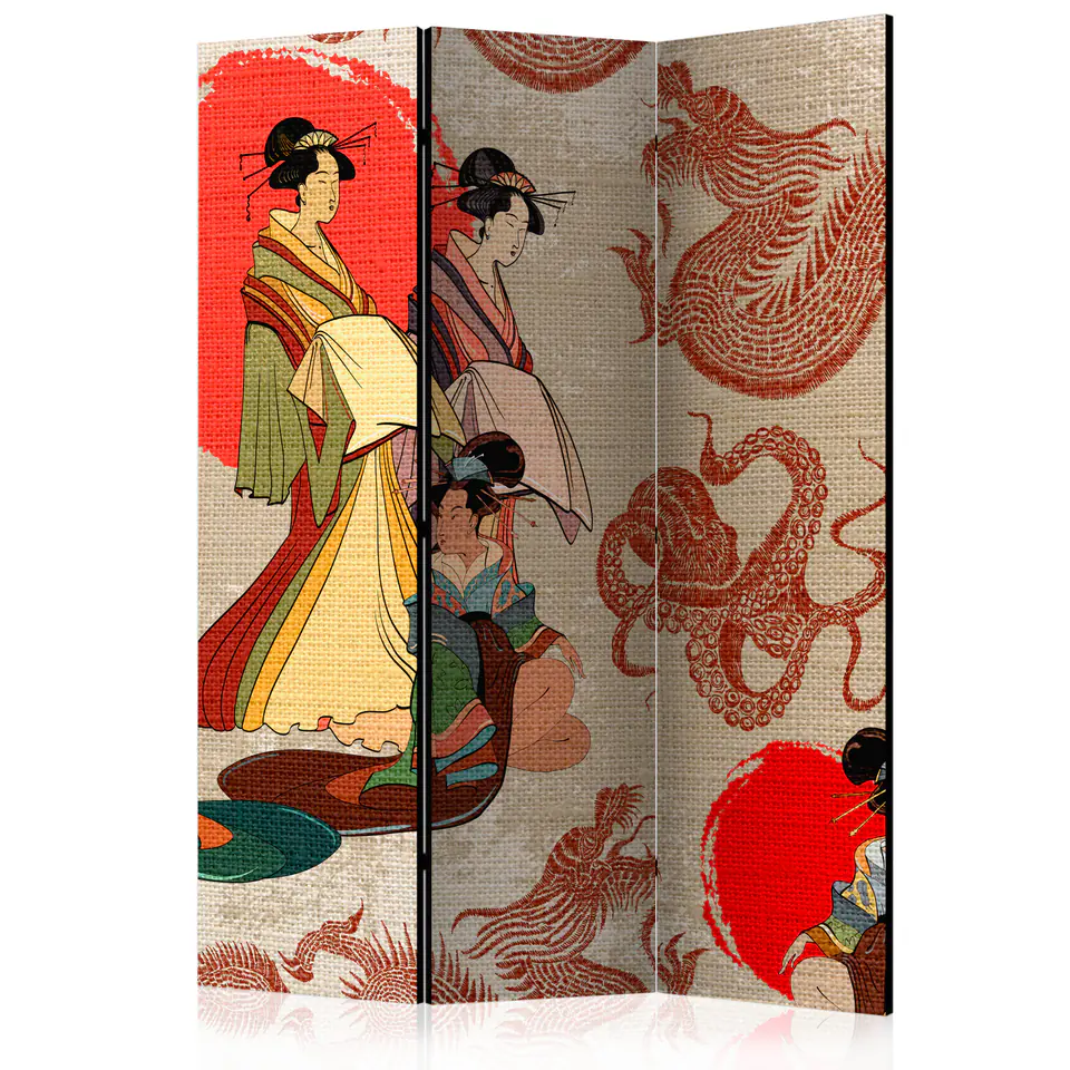 ⁨Parawan - Gejsze [Room Dividers] (rozmiar 135x172, wykończenie Dwustronny)⁩ w sklepie Wasserman.eu