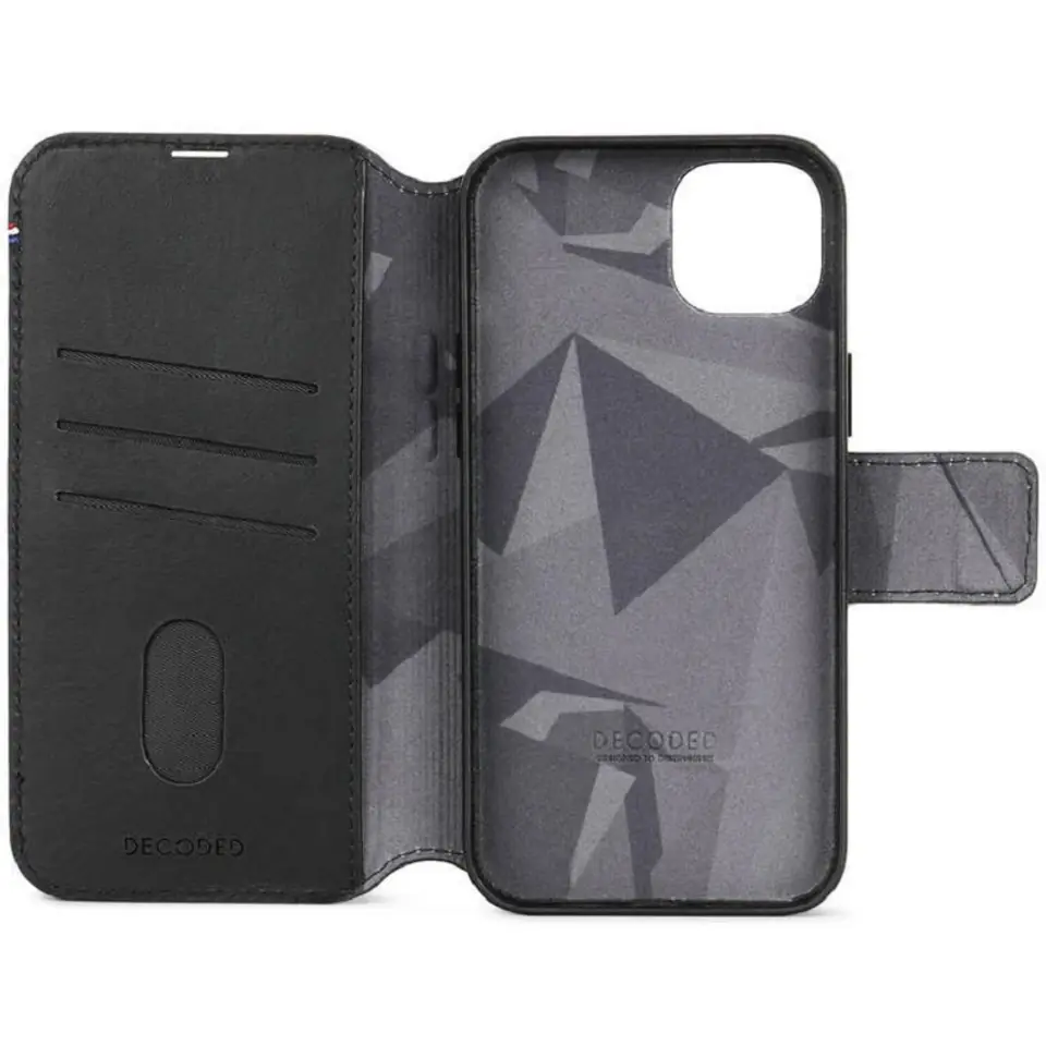 ⁨Decoded Detachable Wallet – skórzana obudowa ochronna do iPhone 15 Plus kompatybilna z MagSafe (black)⁩ w sklepie Wasserman.eu