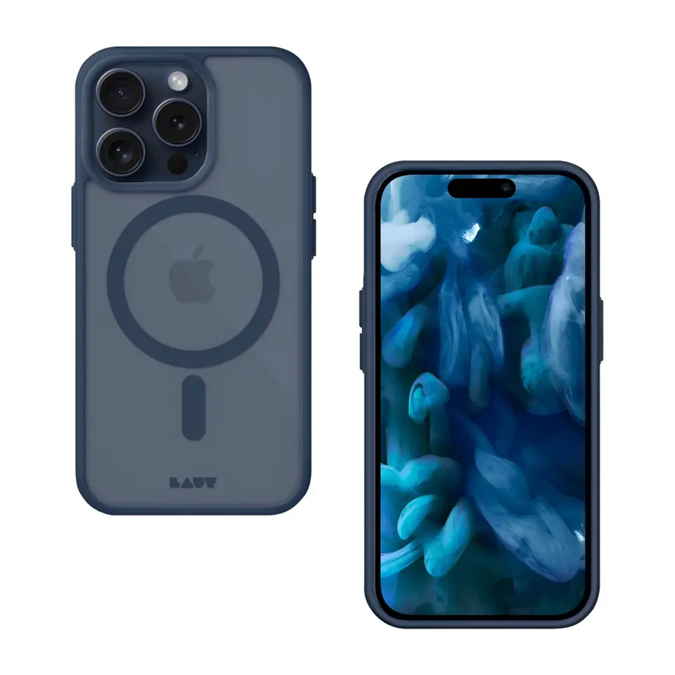 ⁨LAUT Huex Protect - obudowa ochronna do iPhone 15 Pro kompatybilna z MagSafe (dark blue)⁩ w sklepie Wasserman.eu