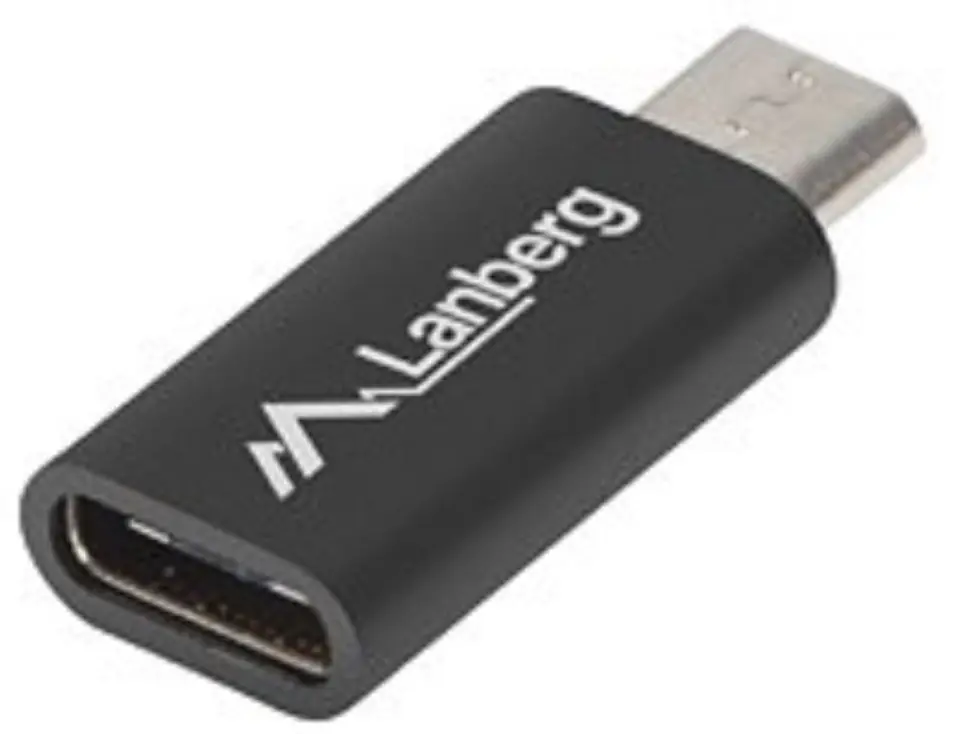 ⁨Adapter LANBERG AD-UC-UM-01 USB Typ C - USB Micro-B⁩ w sklepie Wasserman.eu