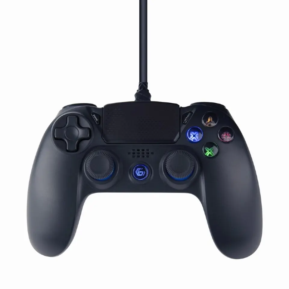 ⁨Gembird JPD-PS4U-01 wired USB gamepad PS4 / PC, black⁩ at Wasserman.eu