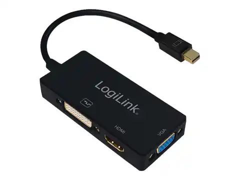 ⁨LOGILINK CV0110 Mini DisplayPort to DVI/HDMI/VGA Converter⁩ at Wasserman.eu