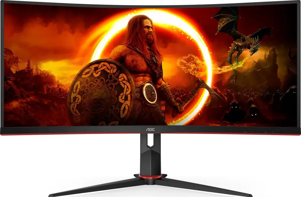 ⁨Monitor AOC 34" 3440 x 1440 CU34G2XP/BK Czarny⁩ w sklepie Wasserman.eu