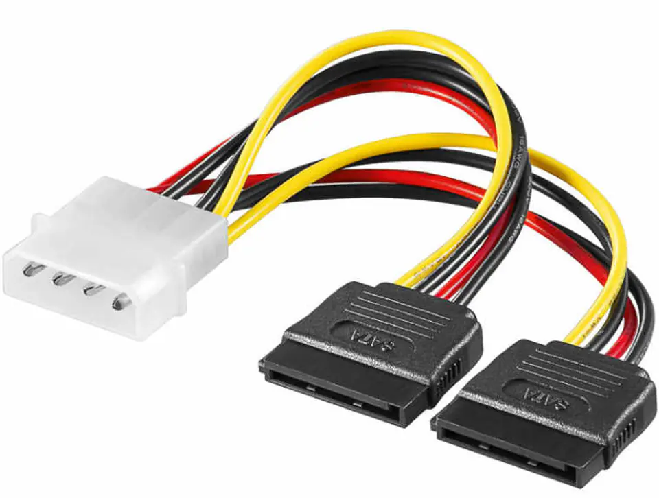 ⁨Kabel AKYGA Adapter Molex/2xSATA AK-CA-16⁩ w sklepie Wasserman.eu