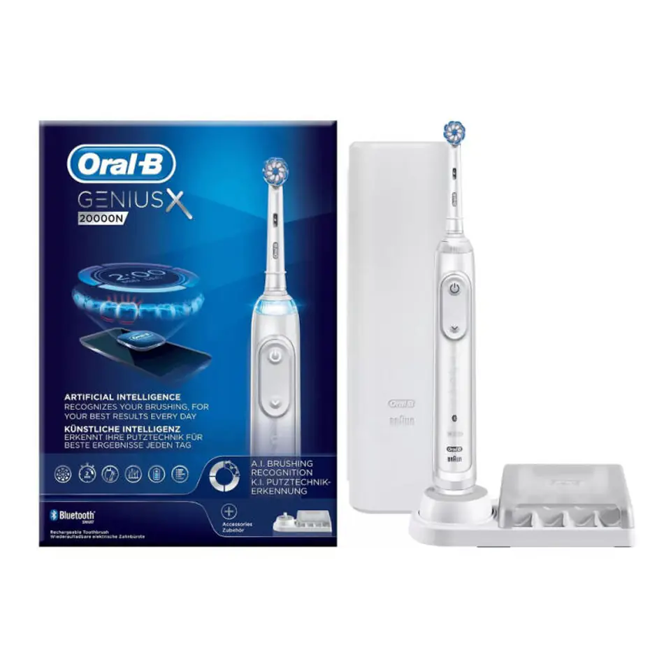 ⁨Oral-B Genius X 20000 Adult Rotating toothbrush, White⁩ at Wasserman.eu