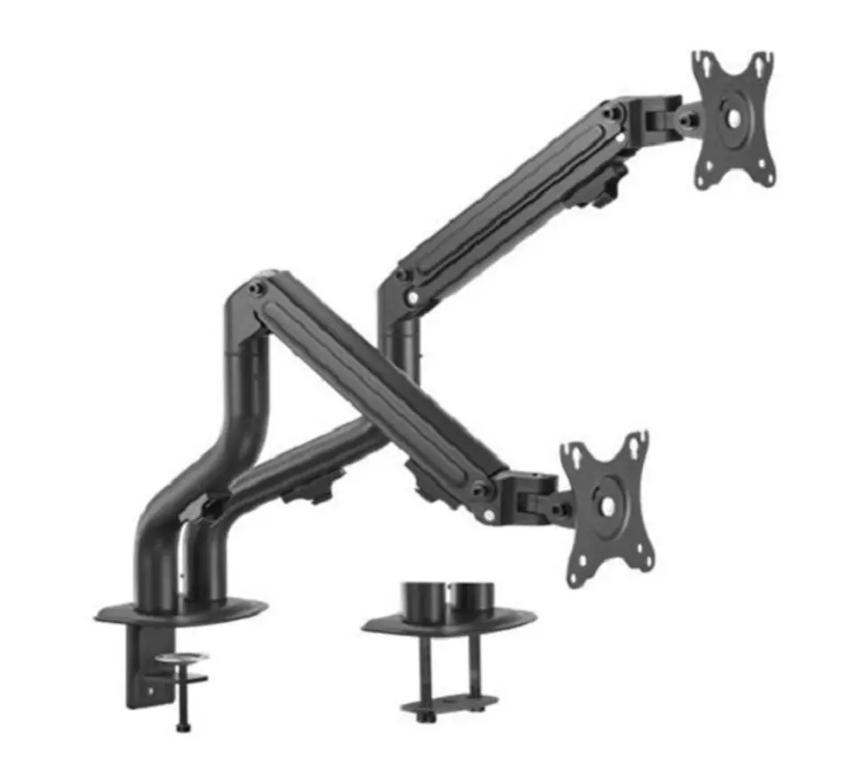 ⁨Gembird MA-DA2-02 Adjustable desk 2-display mounting arm (tilting), 17”-32”, up to 8 kg⁩ at Wasserman.eu