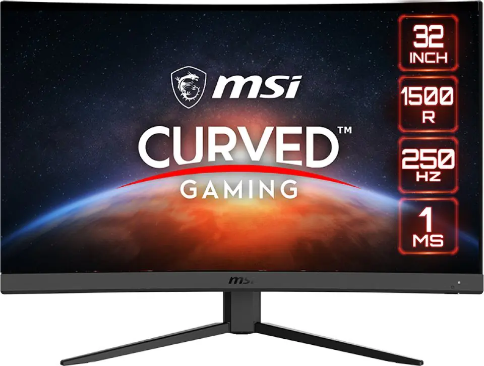 ⁨MSI G32C4X computer monitor 80 cm (31.5") 1920 x 1080 pixels Full HD Black⁩ at Wasserman.eu