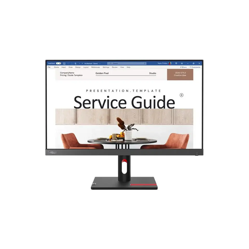 ⁨Monitor LENOVO 63DEKAT3EU (23.8" /IPS /1920 x 1080 /Czarny)⁩ w sklepie Wasserman.eu