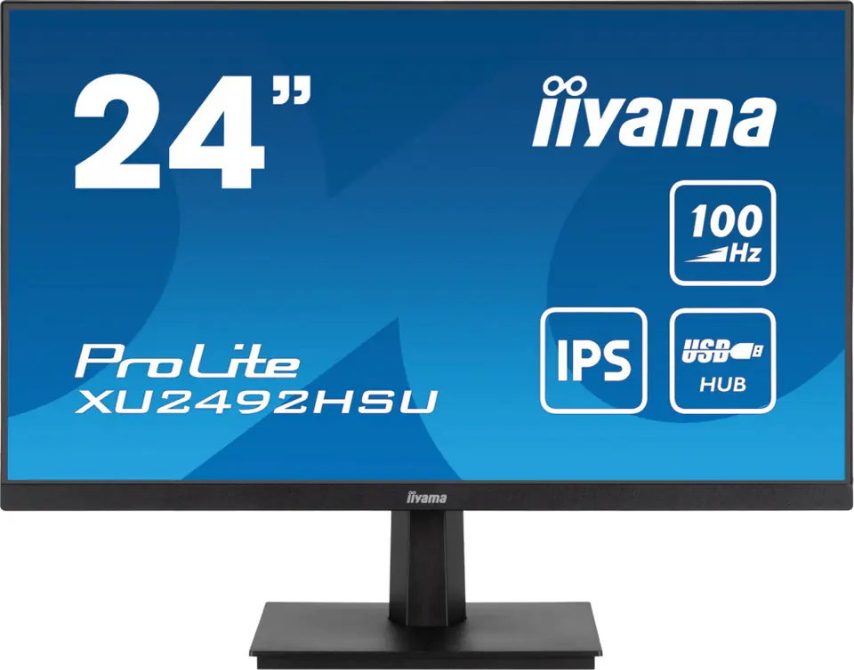 ⁨Monitor IIYAMA XU2492HSU-B6 (23.8" /100Hz /1920 x 1080 /Czarny)⁩ w sklepie Wasserman.eu
