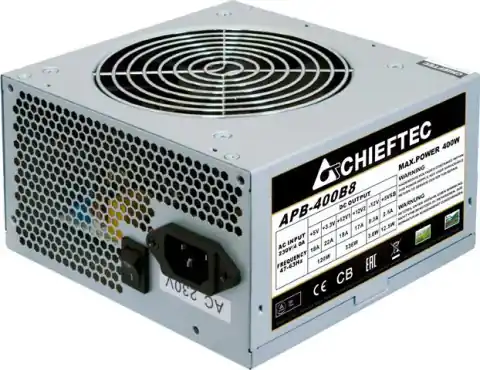 ⁨Chieftec Value APB-400B8 power supply unit 400 W 20+4 pin ATX PS/2 Silver⁩ at Wasserman.eu