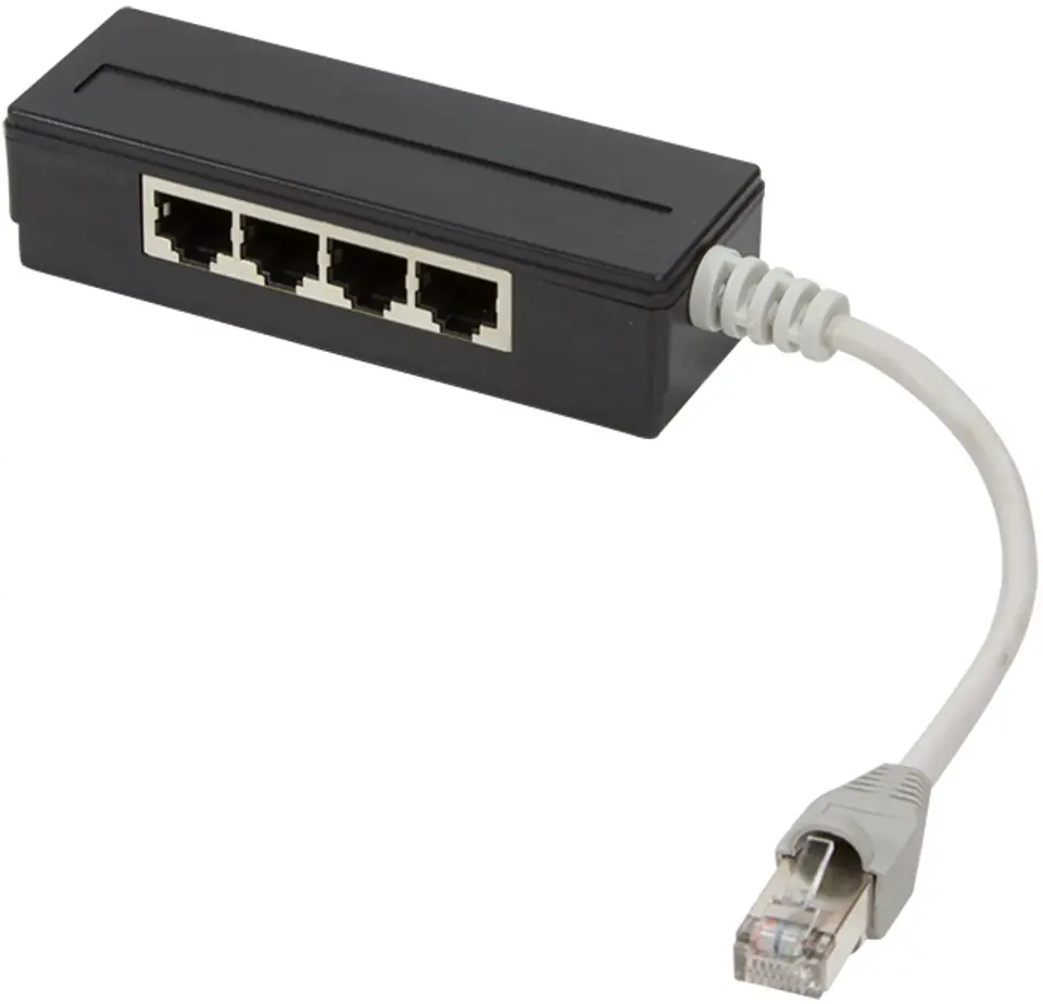 Splitter ekranowany, 5xRJ45, kabel 15cm w sklepie Wasserman.eu