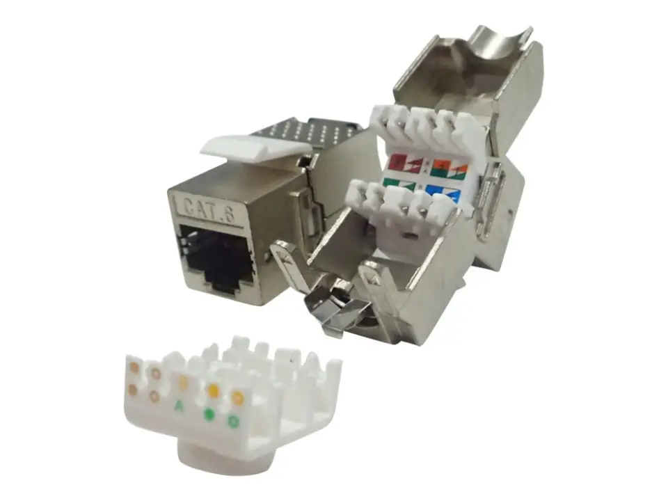 ⁨NETRACK 105-32 Netrack moduł keystone Jack RJ45 kat. 6 FTP, beznarzędziowy⁩ w sklepie Wasserman.eu