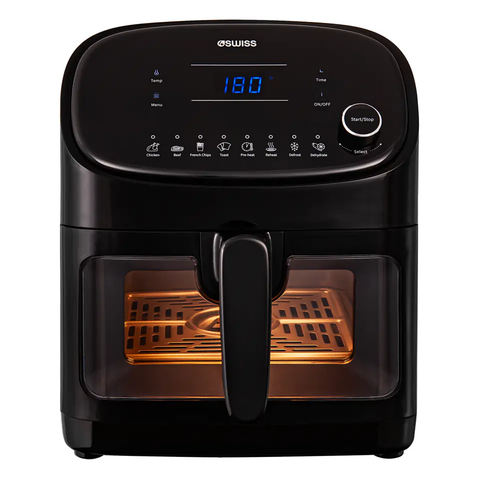 ⁨Frytownica beztłuszczowa 4SWISS ABB-021 ABB-021 BK (5.5l /1350W /Czarny )⁩ w sklepie Wasserman.eu