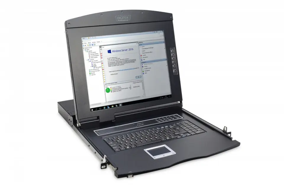 ⁨DIGITUS Modulare Konsole 17" TFT, 8-port KVM & Touch,US⁩ at Wasserman.eu