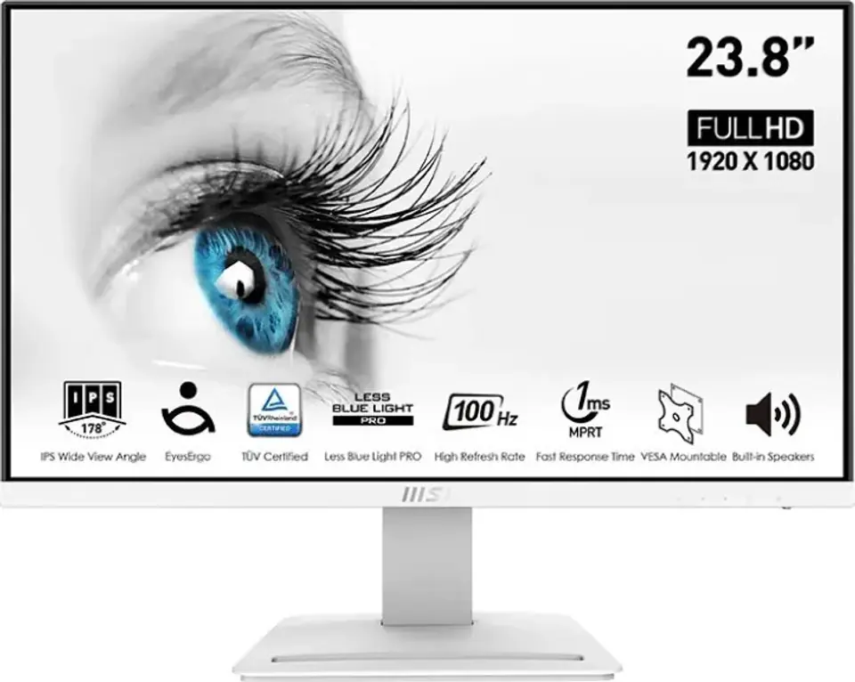 ⁨Monitor MSI PRO MP243XW (23.8" /IPS /100Hz /1920 x 1080 /Biały)⁩ w sklepie Wasserman.eu