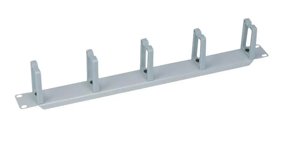 ⁨LOGILINK- Cable organizer 19'', 1U, 5 plastic holders, grey⁩ at Wasserman.eu