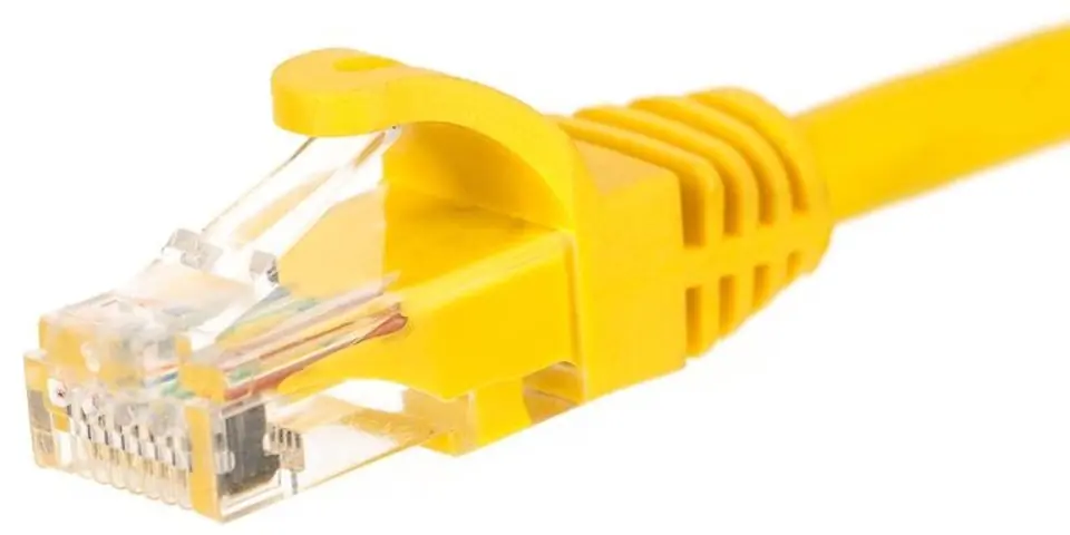 ⁨NETRACK RJ45 - RJ45 UTP 0.5 m Yellow 0.5 Patchcord⁩ at Wasserman.eu