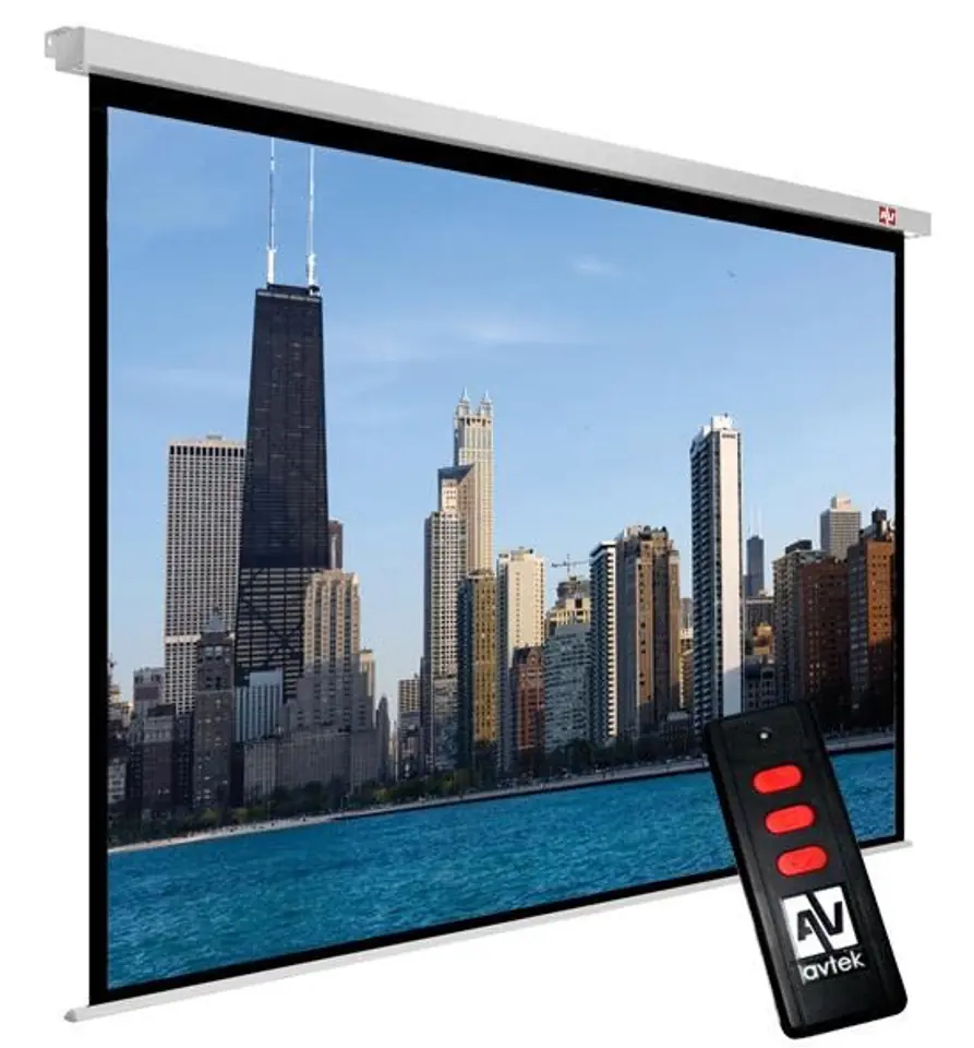 ⁨AVTEK Business Electric 300P projection screen⁩ at Wasserman.eu