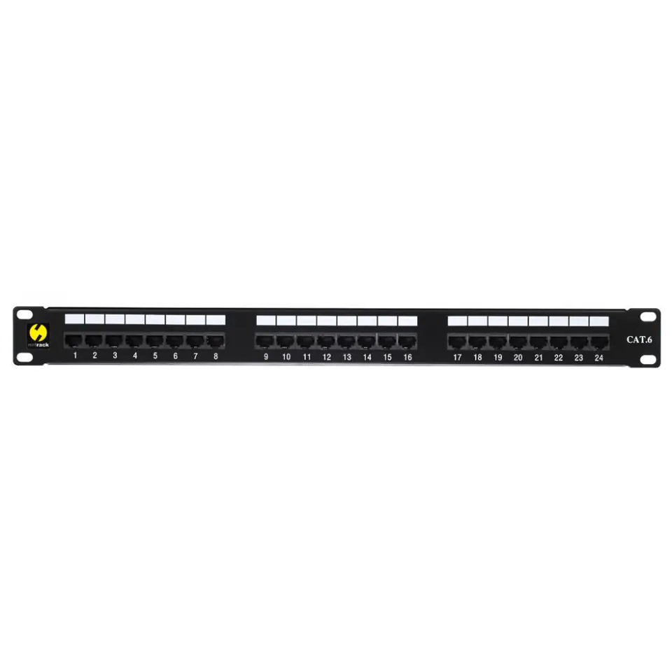 ⁨NETRACK PATCH PANEL 19'' 24-PORTS CAT. 6 UTP, WITH⁩ at Wasserman.eu