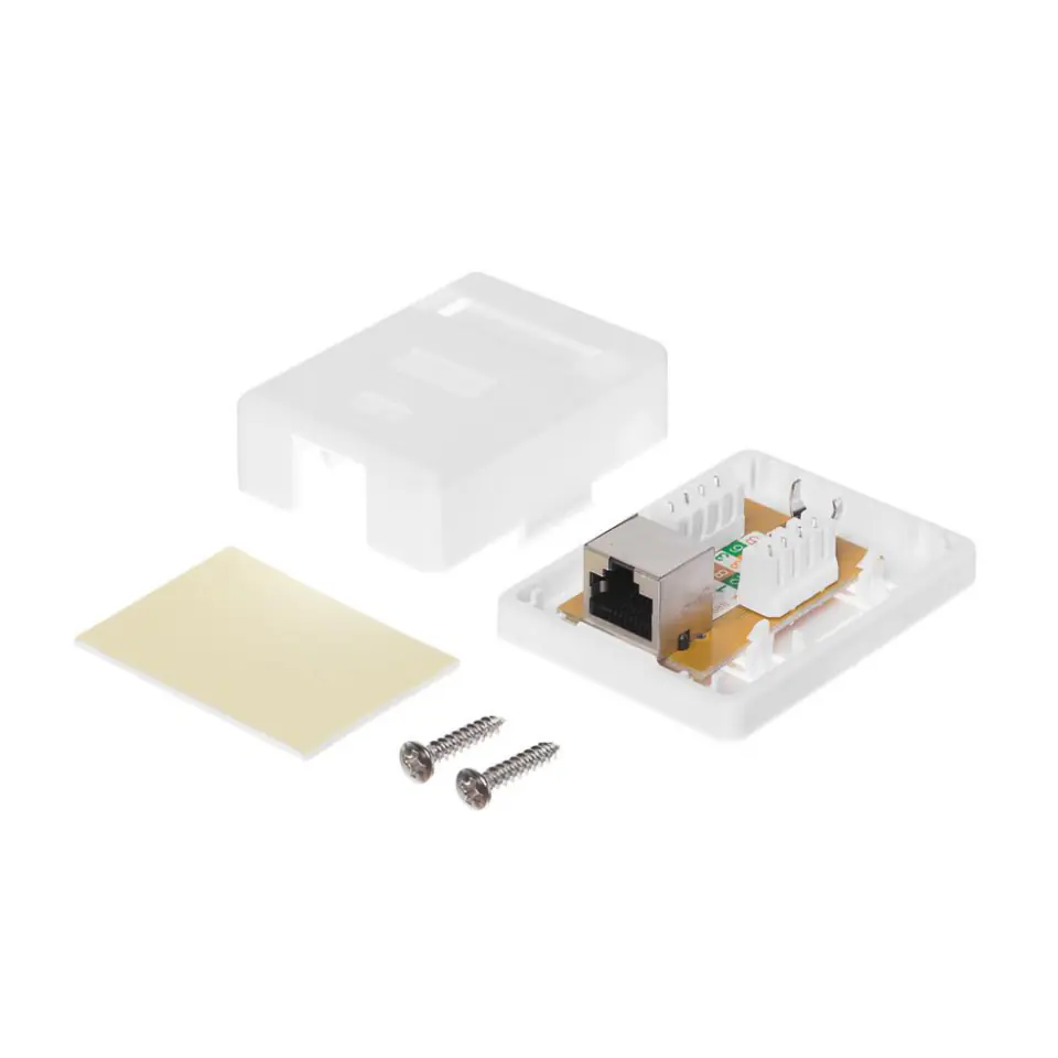 ⁨Netrack socket completely surface-mounted 1 x RJ45 8p8c FTP Cat. 6 LSA⁩ at Wasserman.eu